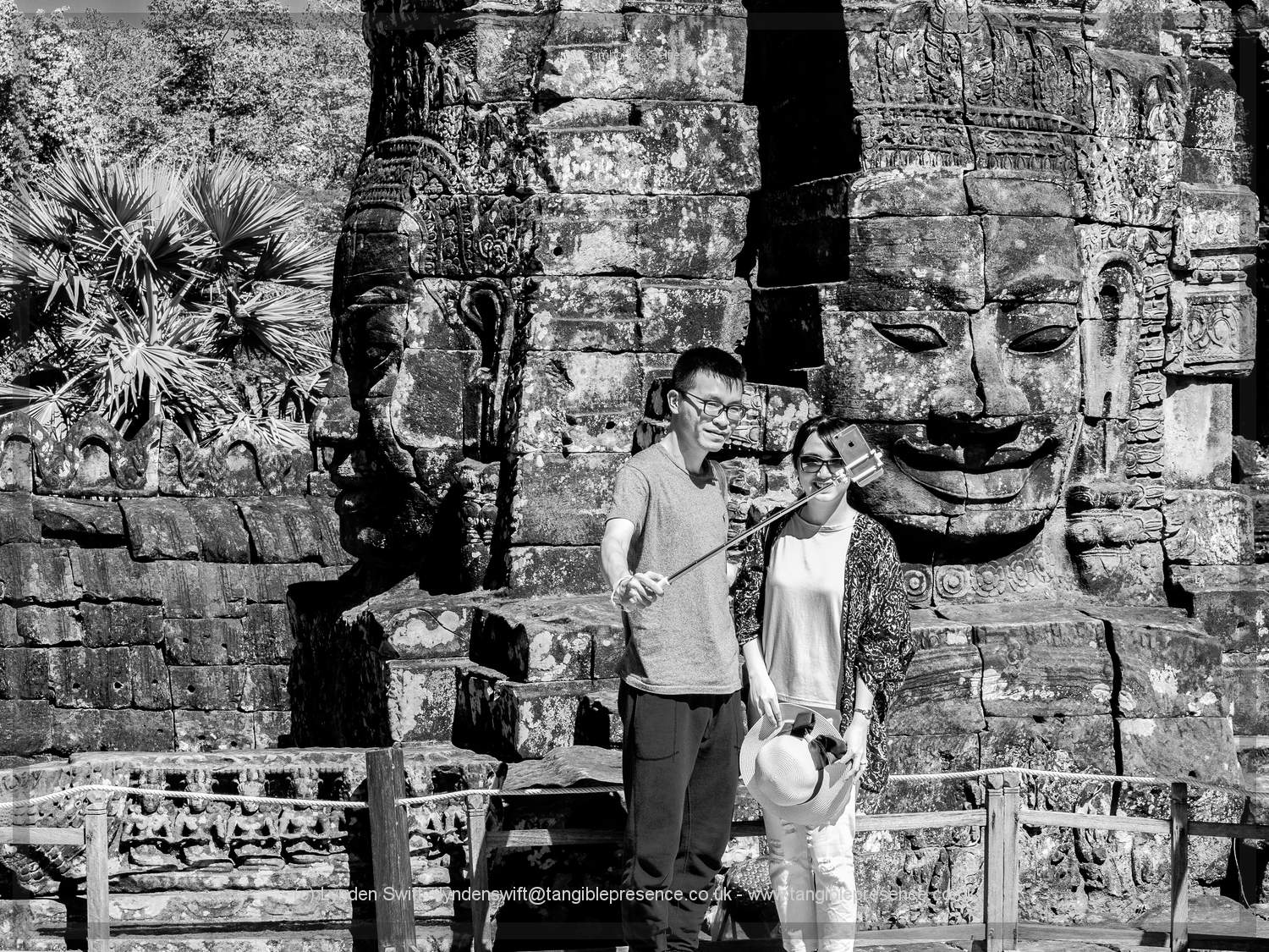  Selfie on a stick. Cambodia. Lynden Swift. Tangible Presence Photography. 