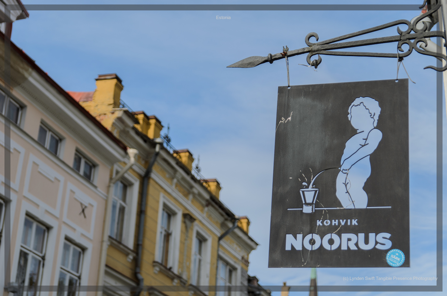  Street sign. Estonia. Tallinn. Lynden Swift Tangible Presence Photography. 